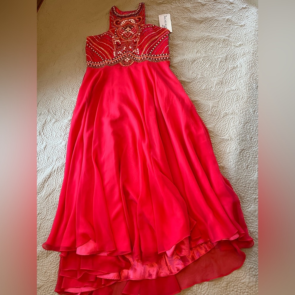 🆕 Rachel Allan Perfect Angels Beaded Halter A-Line Gown Prom Dress size 22 - Picture 3 of 14